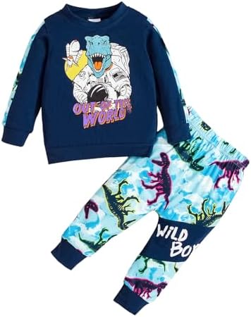 WOLBAY одежда для маленьких мальчиков, детская одежда с динозаврами для мальчиков, штаны, осенне-зимний комплект одежды WOLBAY