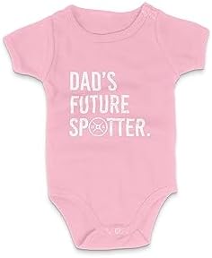 DadBod Apparel DB Dads Future Spotter Боди унисекс, для маленьких мальчиков или девочек, цельный хлопок DadBod Apparel DB