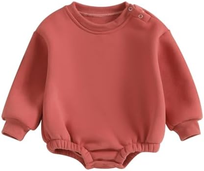 Флисовый свитшот для маленьких мальчиков и девочек, однотонный свитер с длинными рукавами, теплая осенне-зимняя одежда Doqcey