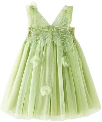 Тюлевое платье Miipat для маленьких девочек, платье-пачка без рукавов с цветочным принтом и бабочкой, платья принцессы для дня рождения для маленьких девочек Miipat