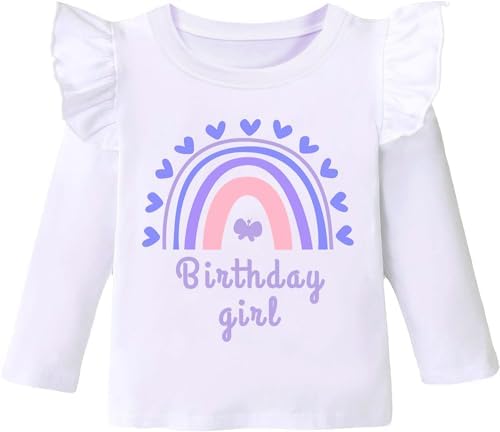 Рубашка для именинницы, футболка для маленьких девочек, футболка для дня рождения 2, 3, 4, 5, 6, 7 лет, летняя одежда Tkria