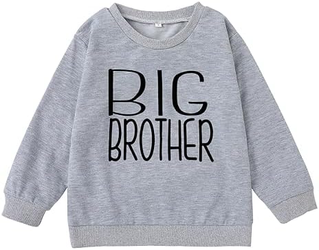 Толстовка Big Brother, пуловер с объявлением о беременности для маленьких мальчиков, свитшот Big Bro ZXIIYNU