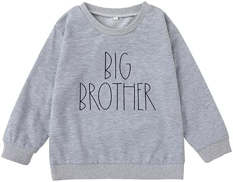 Толстовка Big Brother, пуловер с объявлением о беременности для маленьких мальчиков, свитшот Big Bro ZXIIYNU