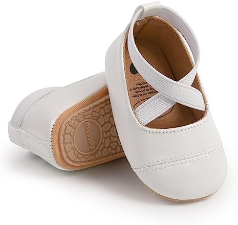 Baby Girl Shoes Infant Toddler Walking Flat Shoes Soft Sole Princess Mary Jane Shoes Prewalkers Wedding Dress Shoes Crib Shoes Ohwawadi