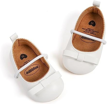 Baby Girl Shoes Infant Toddler Walking Flat Shoes Soft Sole Princess Mary Jane Shoes Prewalkers Wedding Dress Shoes Crib Shoes Ohwawadi