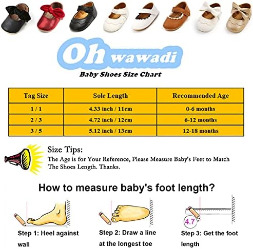 Baby Girl Shoes Infant Toddler Walking Flat Shoes Soft Sole Princess Mary Jane Shoes Prewalkers Wedding Dress Shoes Crib Shoes Ohwawadi