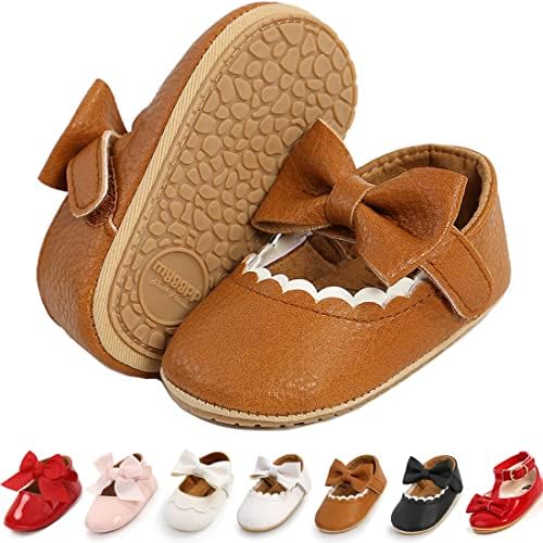 Baby Girl Shoes Infant Toddler Walking Flat Shoes Soft Sole Princess Mary Jane Shoes Prewalkers Wedding Dress Shoes Crib Shoes Ohwawadi