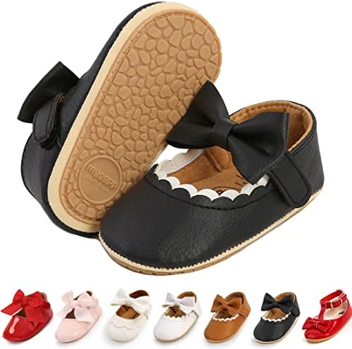 Baby Girl Shoes Infant Toddler Walking Flat Shoes Soft Sole Princess Mary Jane Shoes Prewalkers Wedding Dress Shoes Crib Shoes Ohwawadi