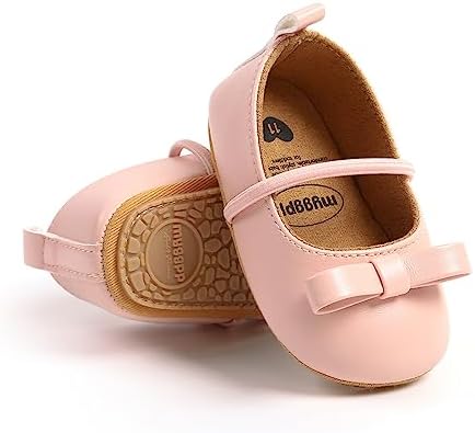 Baby Girl Shoes Infant Toddler Walking Flat Shoes Soft Sole Princess Mary Jane Shoes Prewalkers Wedding Dress Shoes Crib Shoes Ohwawadi