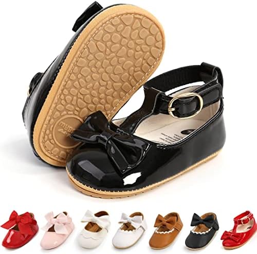 Baby Girl Shoes Infant Toddler Walking Flat Shoes Soft Sole Princess Mary Jane Shoes Prewalkers Wedding Dress Shoes Crib Shoes Ohwawadi