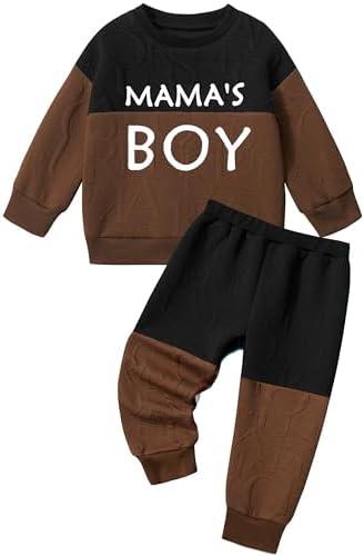 ADIFUN одежда для маленьких мальчиков MAMA'S BOY цветной свитшот с длинными рукавами наряды осень-зима комплект одежды из 2 предметов для мальчиков ADIFUN