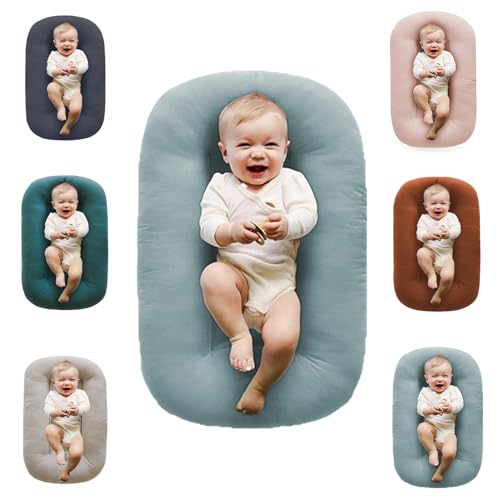 Обновление подушки для детского шезлонга, подушка Loevin Baby Nest для сна новорожденных в постели, шезлонг для новорожденных для мальчиков и девочек 0-12 месяцев | Кофе Loevin