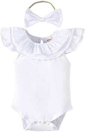 SXSXSX Боди с рюшами для новорожденных девочек, однотонный комбинезон для младенцев, повседневная однотонная блузка, комбинезон-топ SXSXSX