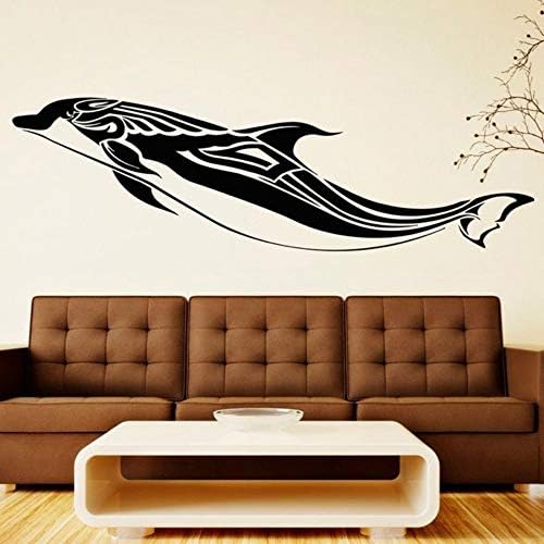 Дельфин, съемный современный домашний декор, настенные наклейки, океан, морское животное для детей, украшения для спальни, виниловые художественные наклейки на стены 42X143 см ZAJCI