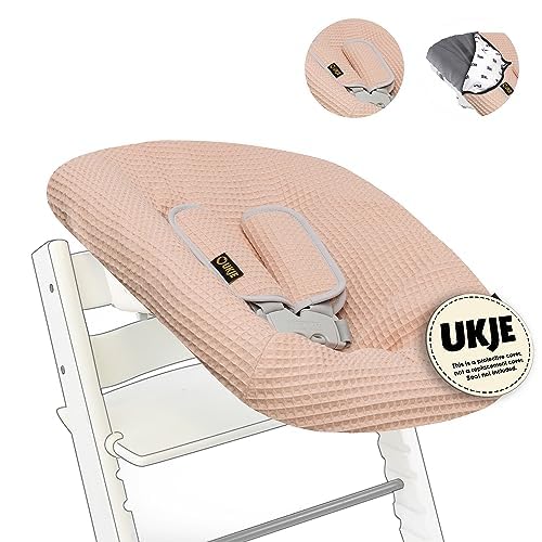 Защитный чехол Ukje для новорожденных Stokke с подушечками для лямок | Аксессуары для стульчиков для кормления| Тканевый чехол для стульчиков для кормления младенцев и малышей | Ручная работа в Европе | Множество цветов и узоров UKJE
