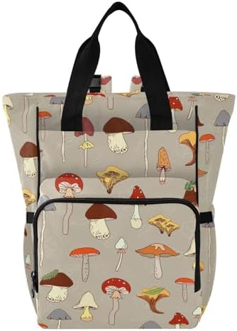 Сумка для подгузников с грибами, рюкзак для мамы и папы, большая вместительная сумка для пеленания с тремя карманами, многофункциональная детская сумка для путешествий Innewgogo