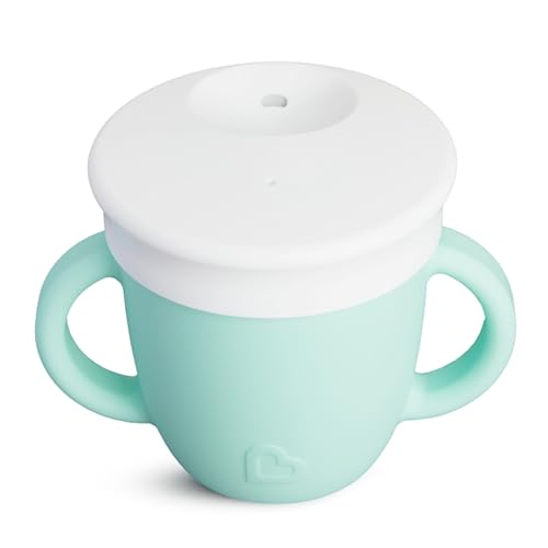 Тренировочная чашка-поиска Munchkin® C’est Silicone!™ с крышкой для младенцев и малышей, 6 унций, мятный/зеленый Munchkin