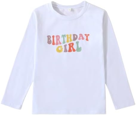Рубашка для именинницы, милые детские футболки с радужным принтом для маленьких девочек на день рождения, От 1 до 5 лет ZXIIYNU