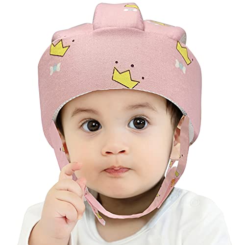 Ocanoiy Baby Safety Helmet Toddler Children Headguard Infant Head Cushion Protective Harnesses Cap Soft Adjustable Kid Safety Hat Head Protector (Pink Rabbit) Ocanoiy