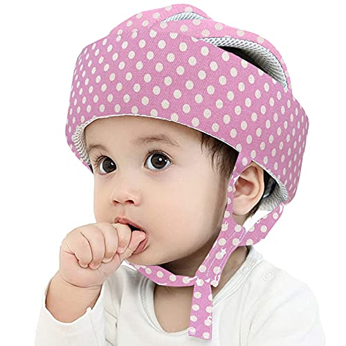 Ocanoiy Baby Safety Helmet Toddler Children Headguard Infant Head Cushion Protective Harnesses Cap Soft Adjustable Kid Safety Hat Head Protector (Pink Rabbit) Ocanoiy