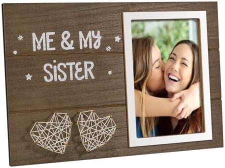 Homeny Me and My Sister Picture Frame - Sister Picture Frame, Baby sister frame, Brother and Sister Picture Frame Baby, Siblings Picture Frame, Birthday Gifts from Sister or brother - 4’‘x 6'' Photo Homeny