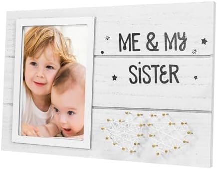 Homeny Me and My Sister Picture Frame - Sister Picture Frame, Baby sister frame, Brother and Sister Picture Frame Baby, Siblings Picture Frame, Birthday Gifts from Sister or brother - 4’‘x 6'' Photo Homeny
