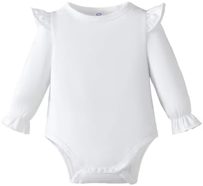 ZFZDRen однотонный комбинезон для маленьких девочек, топы, детское боди с рюшами на манжетах, комбинезон с длинными рукавами для малышей, зимняя одежда ZFZDRen