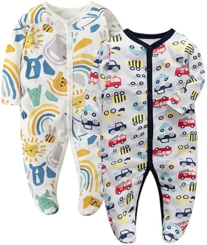 Пижама POBIDODY для мальчиков и девочек, цельные пеленки для сна и игр, практичные рождественские подарки для детей, упаковка из 2 шт. POBIDOBY
