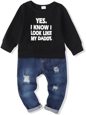 NZRVAWS одежда для маленьких мальчиков, наряд для малышей 6, 12, 18, 24 месяцев, 1, 2, 3, 4 года, осенне-зимняя толстовка с капюшоном, клетчатый свитер, рваные джинсы NZRVAWS