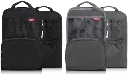 Комплект GillyGro из черного и серого небольшого рюкзака-органайзера, органайзер для мини-рюкзака, складной универсальный вкладыш для рюкзака в подарок с изолированными карманами для бутылок, водонепроницаемый чехол на молнии GillyGro