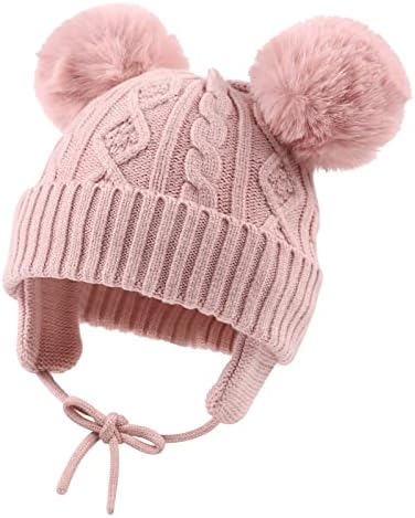 JANGANNSA милая вязаная рождественская шапка для мальчиков и девочек, теплая зимняя шапка с ушками для младенцев, шапочка для малышей JANGANNSA