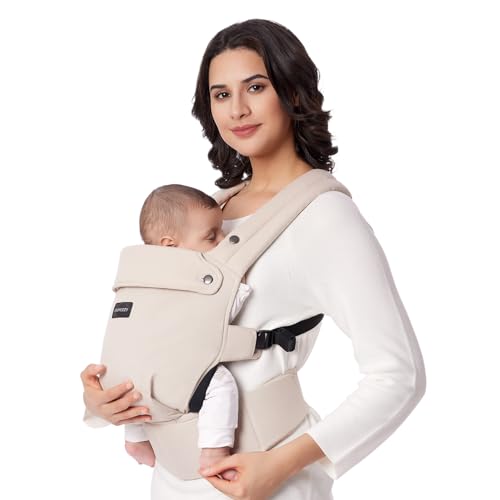 Momcozy Breathable Mesh Baby Carrier, Ergonomic and Lightweight Infant Carrier for 7-44lbs with Enhanced Lumbar Support, All Day Comfort for Hands-Free Parenting, Air Mesh-Black Momcozy