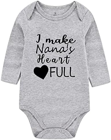 Acwssit Make Nana's Heart Одежда для маленьких мальчиков унисекс Забавное боди для маленьких девочек 0-3 месяцев Acwssit