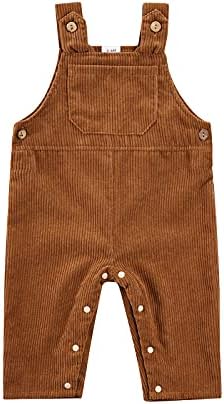 JBEELATE Newborn Baby Boys Girls Romper Sleeveless Corduroy Suspender Pants Jumpsuit Infant Baby One Piece Clothes JBEELATE