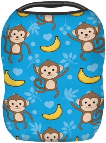 Чехол на детское автокресло Banana Monkey для маленьких мальчиков и девочек, дышащий легкий чехол на автомобильное сиденье, мягкий гибкий чехол-кенгуру для девочек и мальчиков QsirBC