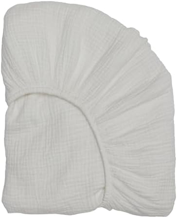 Huxie Дания — Сверхмягкие муслиновые простыни для детской кроватки для мальчиков и девочек — стандартный размер для матраса для кроватки размером 28 x 52 дюйма — 100 % органический хлопок для максимального комфорта (натуральная полоска) Huxie