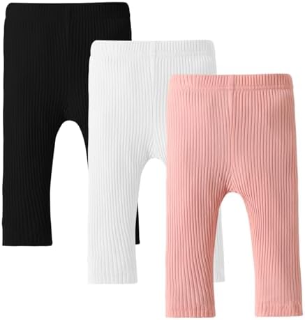 DREAM BUS, комплект из 3 шт., штаны для маленьких девочек, леггинсы для малышей, детские расклешенные штаны, детские однотонные штаны в рубчик, штаны-клеш для малышей, детские штаны DREAM BUS