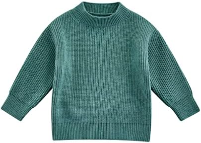 Свитер для маленьких девочек, вязаный свитер с круглым вырезом для новорожденных, пуловер на осень-зиму, верхняя одежда, От 0 до 6 лет Douhoow