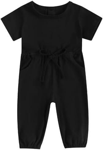 Mubineo, одежда для маленьких девочек и мальчиков, базовый однотонный комбинезон, комбинезон с короткими рукавами и карманами для новорожденных, летняя осенняя одежда Mubineo