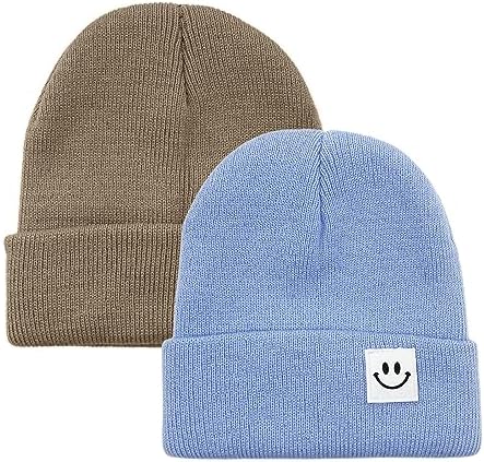 Детские шапки-бини AJG для малышей, мягкая теплая детская вязаная зимняя шапка для мальчиков и девочек AJG