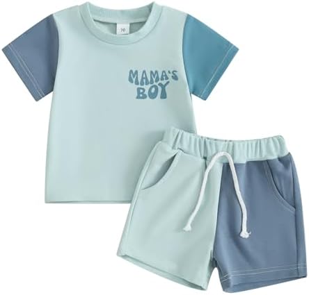 FYBITBO Mamas Boy Одежда для малышей, летняя одежда для маленьких мальчиков, модный топ с короткими рукавами, футболка, комплект летних шорт FYBITBO