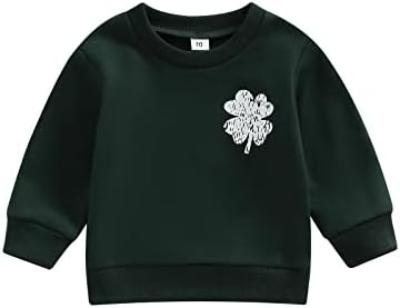 Одежда для маленьких девочек на День Святого Патрика, одежда, свитшот с круглым вырезом и длинными рукавами, пуловер, топы, рубашки Sasaerucure