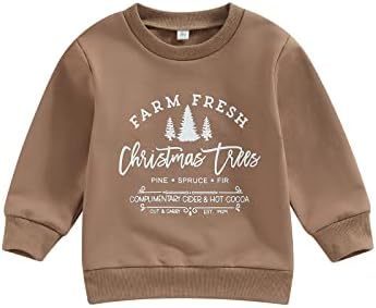Bagilaanoe для маленьких мальчиков и девочек, рождественский свитшот, пуловер с круглым вырезом и длинными рукавами, свитер, топ Bagilaanoe