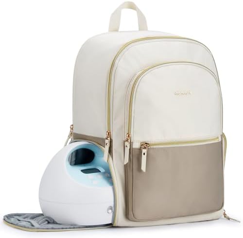 Рюкзак Mommore для подгузников, сумка для молокоотсоса с карманом-холодильником для грудного молока, подходит для Spectra S1, S2 / Momcozy, стильная детская сумка, рюкзак для мамы с карманом для ноутбука для рабочих путешествий Mommore