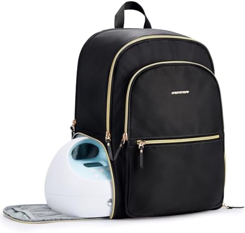 Рюкзак Mommore для подгузников, сумка для молокоотсоса с карманом-холодильником для грудного молока, подходит для Spectra S1, S2 / Momcozy, стильная детская сумка, рюкзак для мамы с карманом для ноутбука для рабочих путешествий Mommore