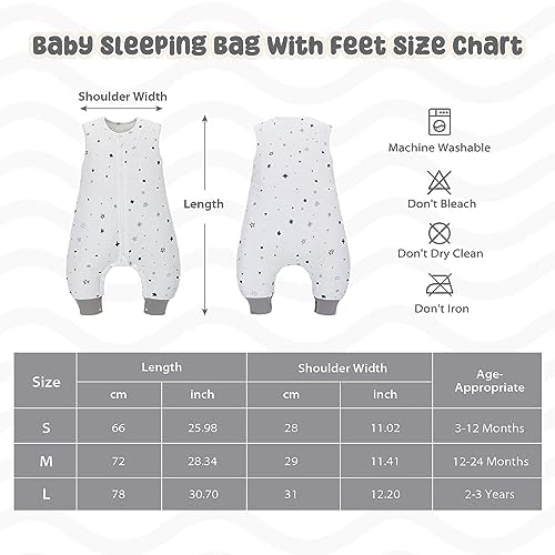 Детский спальный мешок с ножками 2,5 TOG, зимний спальный мешок для малышей, детское носимое одеяло из чесаного хлопка для ранних прогулок Miracle Baby