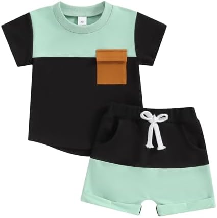 Kacubwyy комплект летней одежды для маленьких мальчиков, футболка с короткими рукавами в клетку, шорты, одежда из 2 предметов для младенцев Kacubwyy