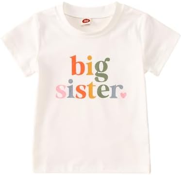 IZYJOY рубашка для большой сестры, футболка с объявлением для маленьких девочек, Летняя одежда для братьев и сестер, топ, милая футболка с короткими рукавами IZYJOY