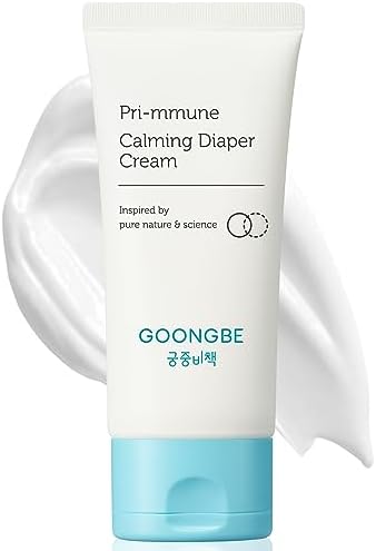 GOONGBE Pri-mmune Calming Cream Cream — Корейский детский крем для подгузников с оксидом цинка и пантенолом — лечит, успокаивает — мягкая матовая кожа, без аллергенов, 2,7 унции. GOONGBE