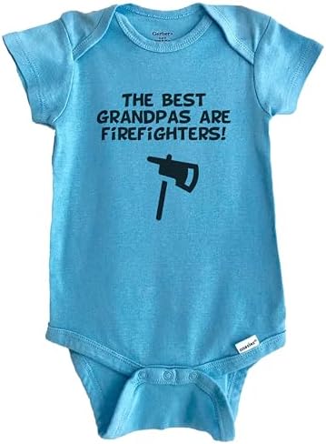 Действительно потрясающие рубашки The Best Grandpas Is Firefighters Забавное боди для внуков (100% хлопок) Really Awesome Shirts